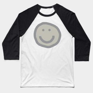 Lead Crystal Round Happy Face with Smile Baseball T-Shirt